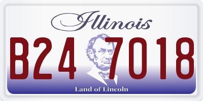 IL license plate B247018