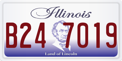 IL license plate B247019