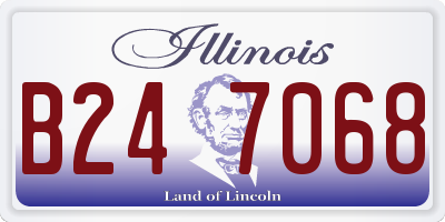 IL license plate B247068