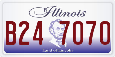 IL license plate B247070