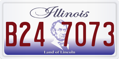 IL license plate B247073