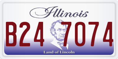 IL license plate B247074