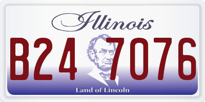 IL license plate B247076