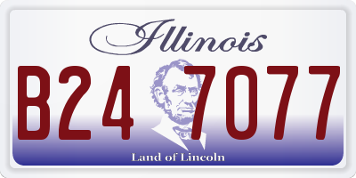 IL license plate B247077