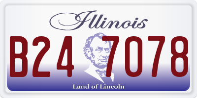 IL license plate B247078