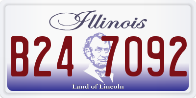 IL license plate B247092