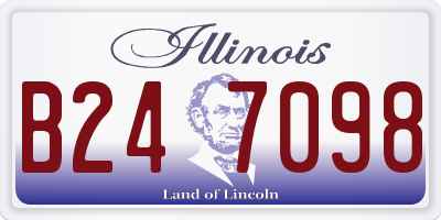 IL license plate B247098