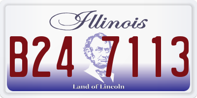 IL license plate B247113