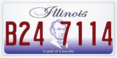 IL license plate B247114
