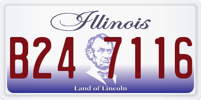 IL license plate B247116
