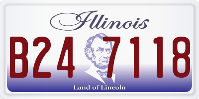 IL license plate B247118