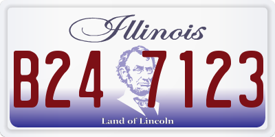 IL license plate B247123