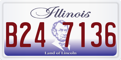 IL license plate B247136