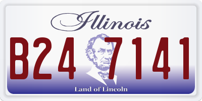 IL license plate B247141