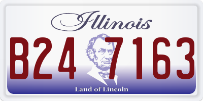 IL license plate B247163
