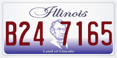 IL license plate B247165