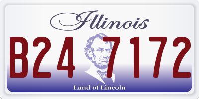 IL license plate B247172
