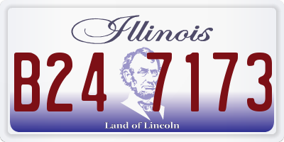 IL license plate B247173