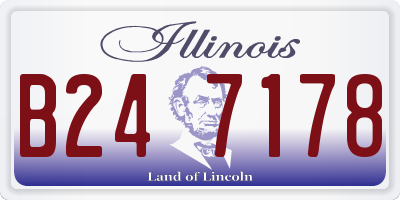 IL license plate B247178