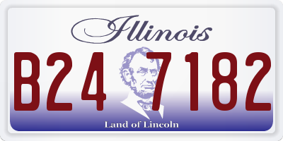 IL license plate B247182