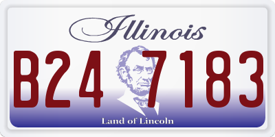 IL license plate B247183