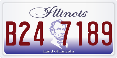 IL license plate B247189