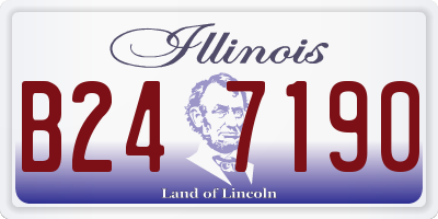 IL license plate B247190