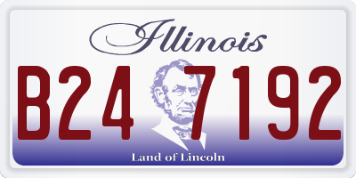 IL license plate B247192