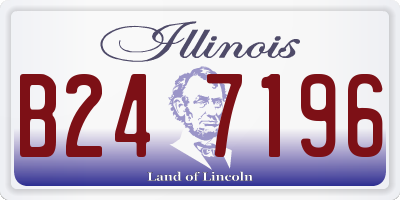 IL license plate B247196