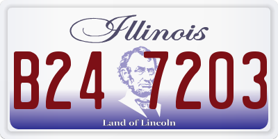 IL license plate B247203