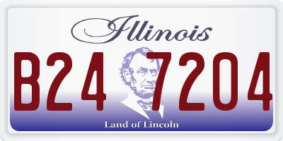 IL license plate B247204