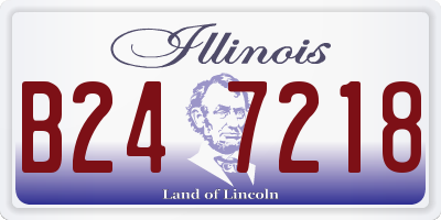 IL license plate B247218