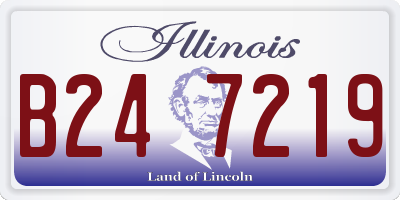 IL license plate B247219