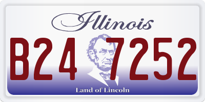 IL license plate B247252