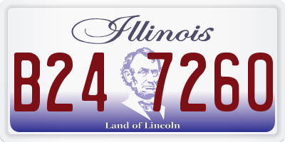 IL license plate B247260