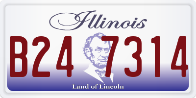 IL license plate B247314