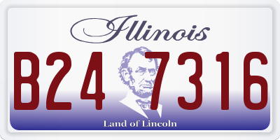 IL license plate B247316