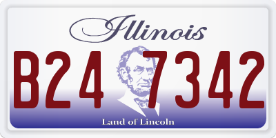 IL license plate B247342