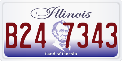 IL license plate B247343