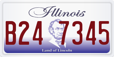 IL license plate B247345