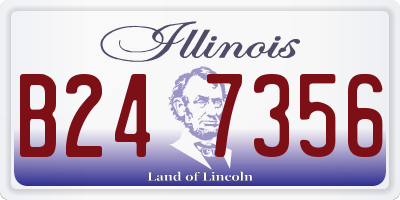 IL license plate B247356