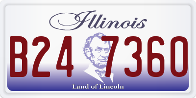 IL license plate B247360