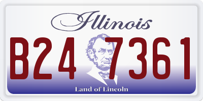 IL license plate B247361