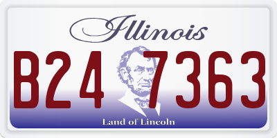 IL license plate B247363