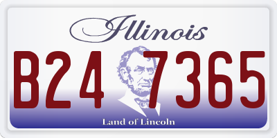 IL license plate B247365