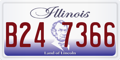 IL license plate B247366