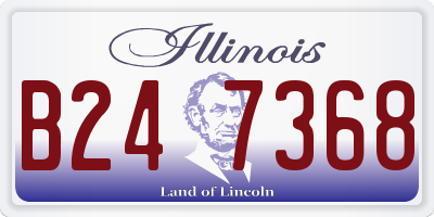 IL license plate B247368