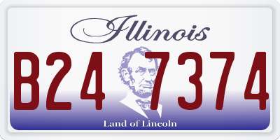 IL license plate B247374