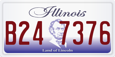 IL license plate B247376