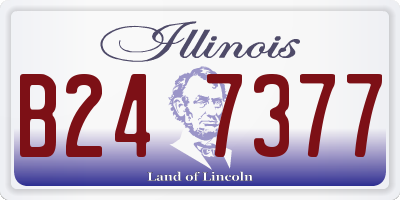 IL license plate B247377